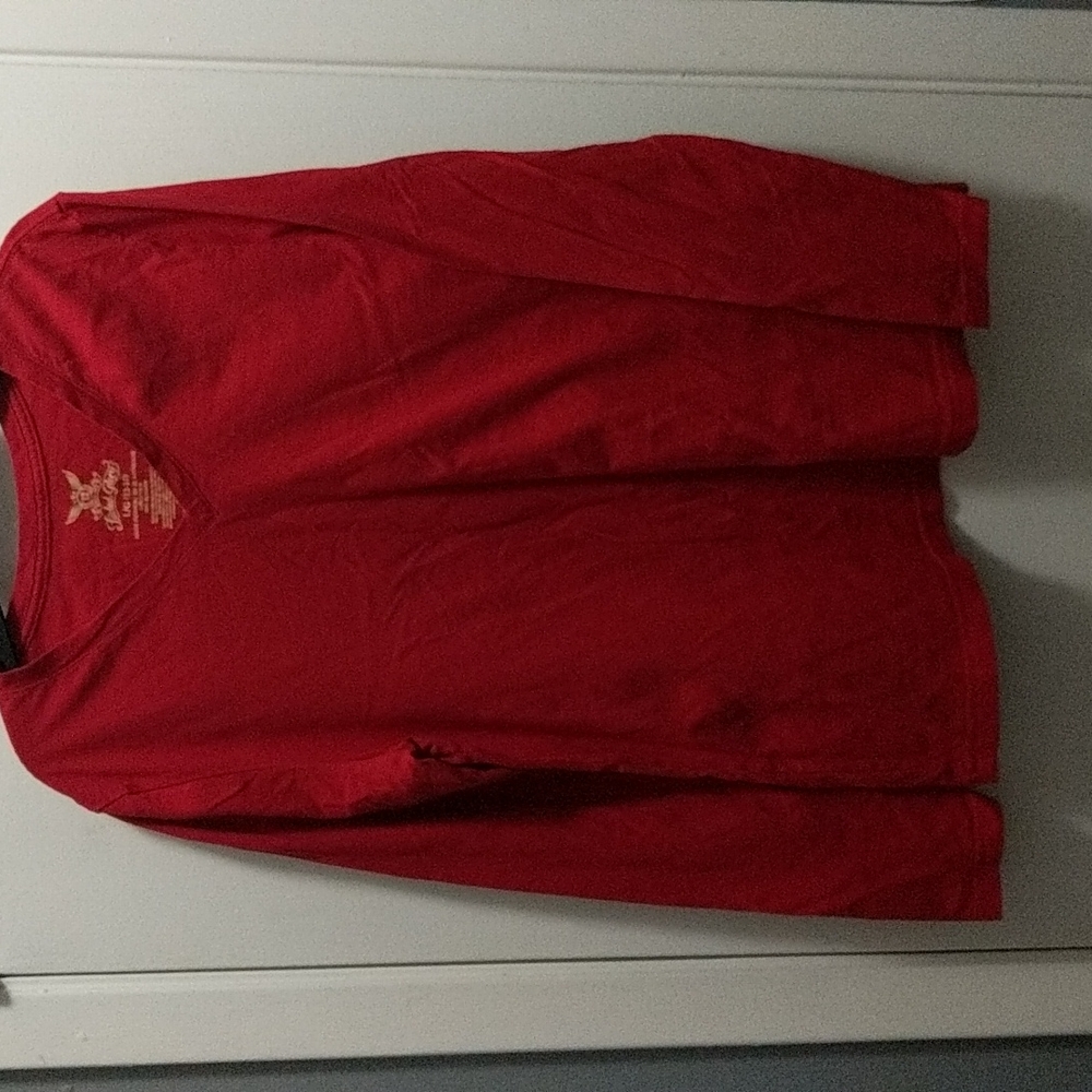 Women's L 12-14 Faded Glory Long Sleeve Vneck Shirt